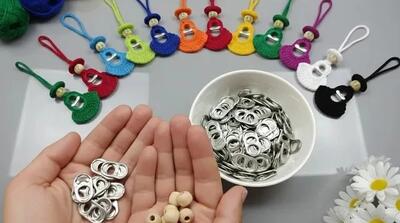  خلاقیت با قوطی های حلبی و مهره های چوبی: ساخت جاکلیدی