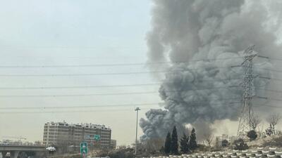  آتش‌سوزی در بازارچه جنت‌آباد تهران