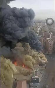 تصاویری از آتش‌سوزی بازارچه جنت‌آباد