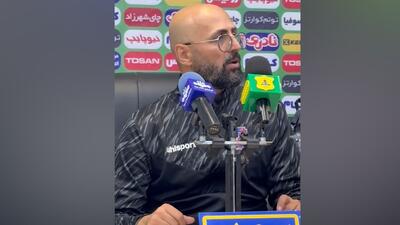 نشست خبری عبدالهی مربی نساجی بعد از بازی با صنعت نفت