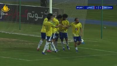 گل دوم صنعت نفت آبادان به نساجی (دبل طالب ریکانی - پنالتی)