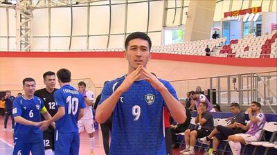 گل دوم تیم ملی فوتسال ازبکستان به ایران (تولکینوف)