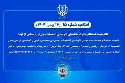 اعلام نتیجه استعلام مدارک متقاضیان داوطلبی انتخابات مجلس از فردا