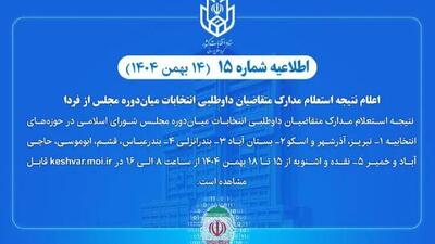 اعلام نتیجه استعلام مدارک متقاضیان داوطلبی انتخابات میاندوره‌ای مجلس از فردا