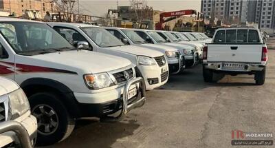  مزایده 14 دستگاه انواع وانت های قابل شماره گذاری (اداره دامپزشکی) شامل : نیسان پیکاپ ، مزدا دو کابین ، پیکان