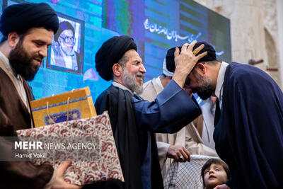 آیین عمامه گذاری طلاب حوزه علمیه امام حسین(ع) تهران