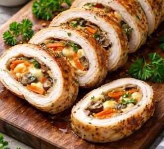  طرز تهیه رولت مرغ خانگی؛ غذایی شیک، مقوی و مناسمهب مانی‌ها