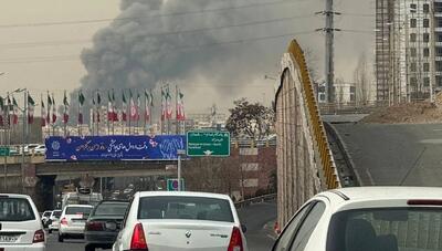 خبر فوری/ آتش سوزی بازارچه محلی جنت‌آباد تهران + فیلم