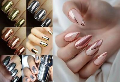  انواع طرح و رنگ لاک ژل کرومی و براق مناسب هر فصل؛ طراحی شیک، رنگای یونیک و ظاهر خاص