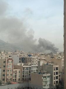 آتش سوزی در بازار جنت آباد در غرب تهران + فیلم