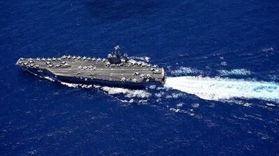 ببینید؛ آرایش دریایی آمریکا در آب‌های‌ جنوب