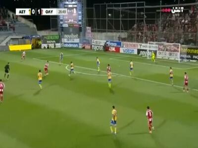 گل اول المپیاکوس به آستراس توسط مهدی طارمی