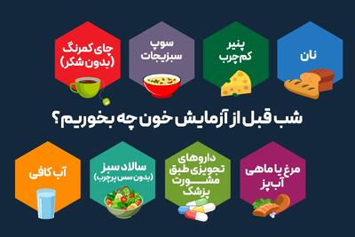  شب قبل از آزمایش خون چه بخوریم؟