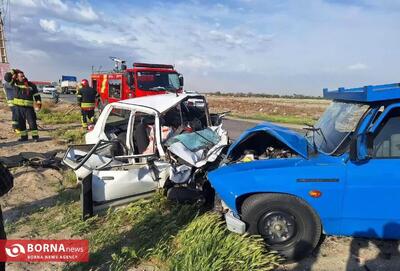  برخورد نیسان و پراید در محور کنگاور، یک قربانی گرفت