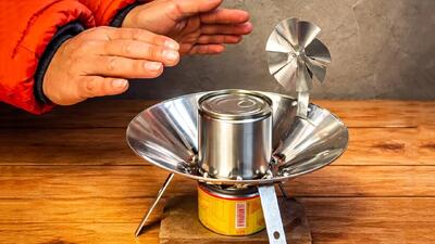 طرز ساخت بخاری فن دار گرم بدون برق یا گاز | بخاری سه کاره دست ساز!