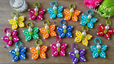 هر کسی می تواند آنها را بسازد / پروانه های کاموایی زیبا به روشی بسیار ساده!