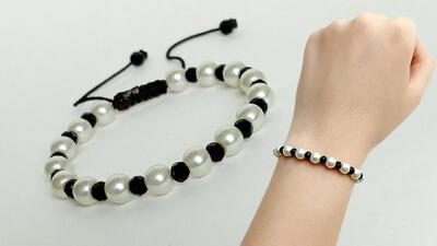 ساخت دستبند ساده و راحت با مهره و نخ / آسان اما شیک و لاکچری