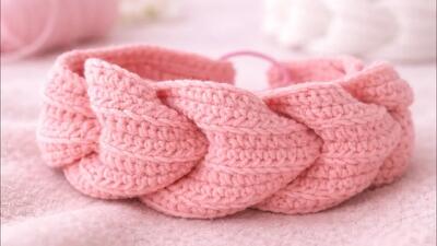 آموزش بافت هدبند «فرانسوی» که حتی مبتدی ها هم در یک ساعت میبافند