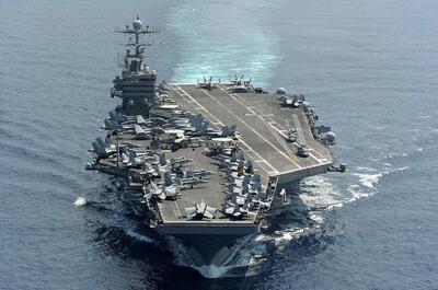 آخرین وضعیت آرایش دریایی آمریکا در منطقه/ ناوگروه «آبراهام لینکلن» در فاصله حدود ۱۴۰۰ کیلومتری بندر چابهار مستقر است