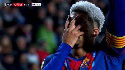 گل دوم بارسلونا به آلباسته (رونالد آرائوخو)