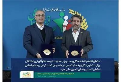 توسعه پوشش بیمه‌ای روستاییان با هدف خودیاری و اشتغال آفرینی