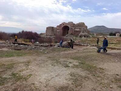  آغاز فصل نخست پژوهش و کاوش باستان‌شناختی در محدوده صحن شمالی کاخ اردشیر فیروزآباد