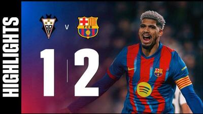 ویدیو| خلاصه بازی آلباسته ۱ - بارسلونا ۲/ صعود به نیمه نهایی
