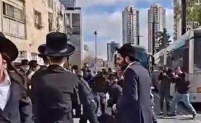  فیلم/ درگیری خشونت‌بار پلیس اسرائیل با حریدی‌ها