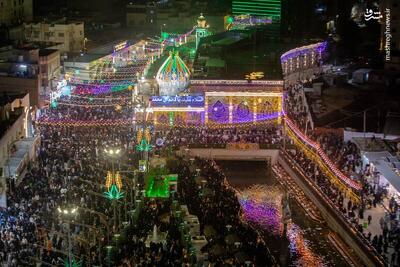 عکس/ مقام صاحب‌الزمان(عج) کربلا در شب نیمه شعبان