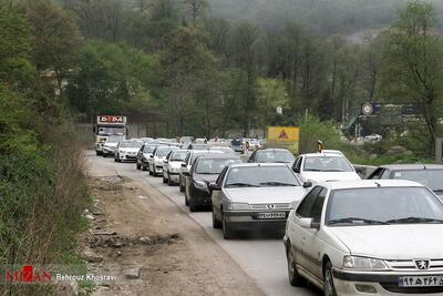 ترافیک پرحجم در محور هراز