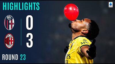 ویدیو| خلاصه بازی بولونیا ۰ - میلان ۳/ رابیو هم گل زد، هم پاس گل داد - پارس فوتبال