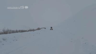 بارش برف ۸۰ سانتی‌متری در کوهرنگ +‌ ویدئو