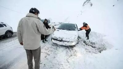  گردنه چری در محور مسجدسلیمان–کوهرنگ به دلیل برفی بودن مسدود شد