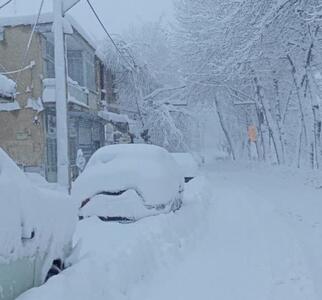 حجم سنگین بارش برف در فریدونشهر اصفهان