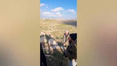  شهرک نشینان صهیونیست، یک فلسطینی را ربودند + فیلم