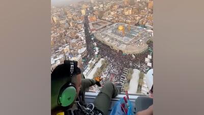  گل افشانی در نجف اشرف به مناسبت فرا رسیدن ولادت حضرت ولی‌عصر (عج) + فیلم