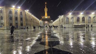  لحظات ناب باران بامدادی امروز در حرم مطهر رضوی