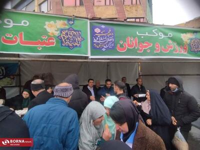  برپایی موکب پذیرایی ورزش و جوانان شهرستان قدس 