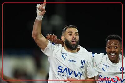  هت‌تریک کریم بنزما در بازی امشب الهلال مقابل الاخدود