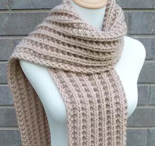  آموزش شال گردن کشباف تیغ ماهی با دومیل !