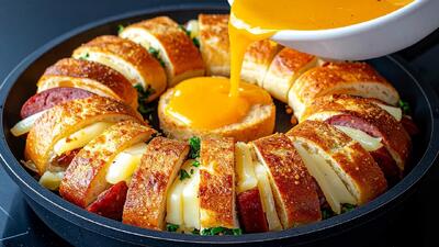  کافیه تخم مرغ رو داخل نان بریزی/ همچین صبحونه ای نخورده بودی! صبحانه در ۱۵ دقیقه