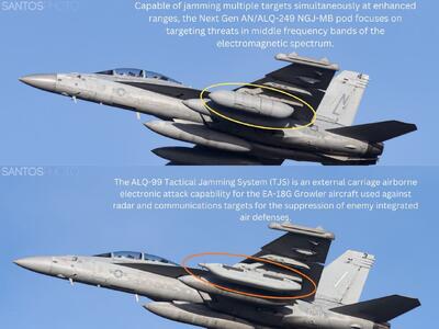  ۲ جنگنده امریکایی EA-18G Growler به خاورمیانه رسیدند +عکس