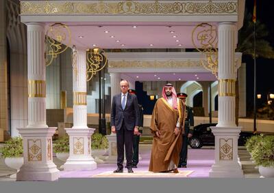  دیدار ولیعهد عربستان و صدراعظم آلمان در ریاض