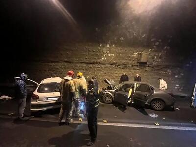  برخورد سه خودرو در محور همدان–ملایر؛ ۹ نفر مصدوم شدند