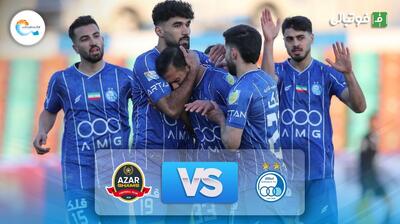 خلاصه بازی استقلال 3-2 شمس آذر قزوین