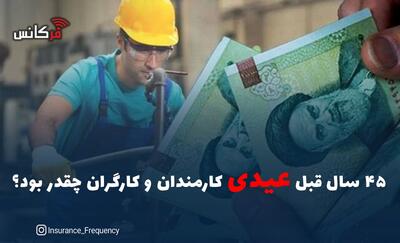  ۴۵ سال قبل عیدی کارمندان و کارگران چقدر بود؟
