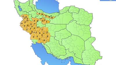  آسمان در ۲۵ استان می‌گرید