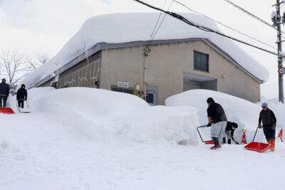بارش شدید برف در چالوس