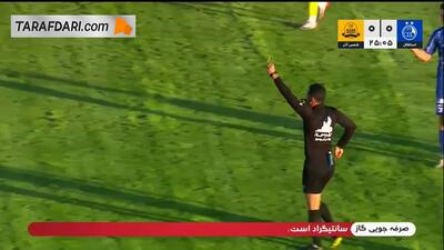 شمس آذر 10 نفره شد؛ کارت زرد دوم برای رضا محمدی و اخراج از زمین بازی (استقلال 0-0 شمس آذر) - پارس فوتبال