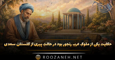  حکایت یکی از ملوکِ عرب رنجور بود در حالتِ پیری از گلستان سعدی